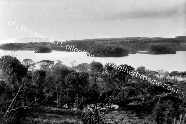 ENTERING THE OX MOUNTAINS FROM BALLINA LOCK TALT IS JUST IN THE HOLLOWS BETWEEN THE HILLS